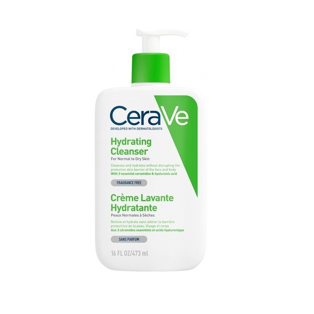 CeraVe Hydrating Cleanser mitrinošs attīrošs līdzeklis sejai un ķermenim, 473 ml