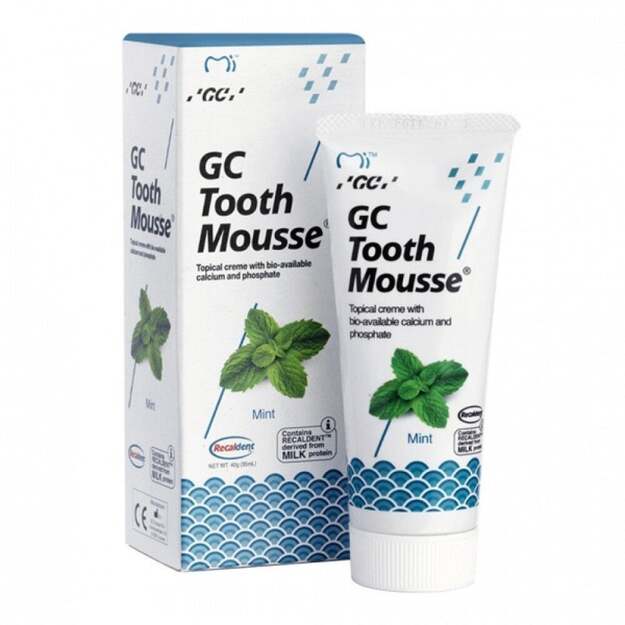 GC Tooth Mousse Recaldent zobu krēms bez fluora, Piparmētru 35 ml