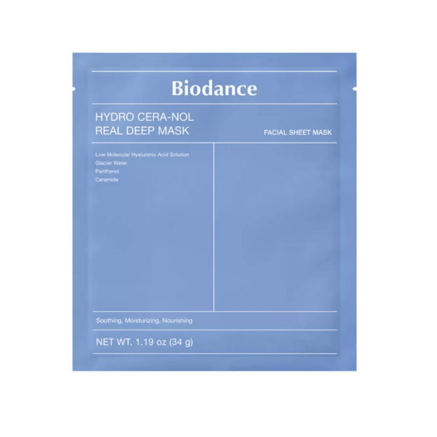 Biodance Hydro Cera-Nol Real Deep lokšņu maska, 34 g