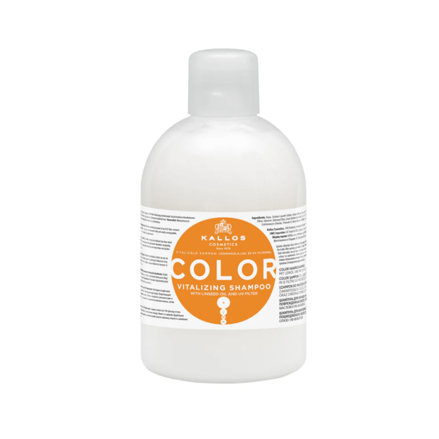 Kallos Color šampūns ar linsēklu eļļu un UV filtru krāsotiem matiem, 1000 ml