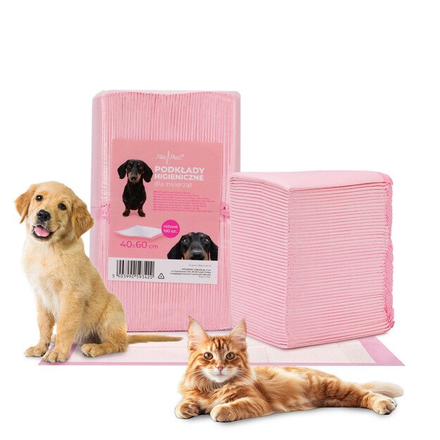 Vienreizlietojami rozā paliktņi 40x60 cm 100 gab