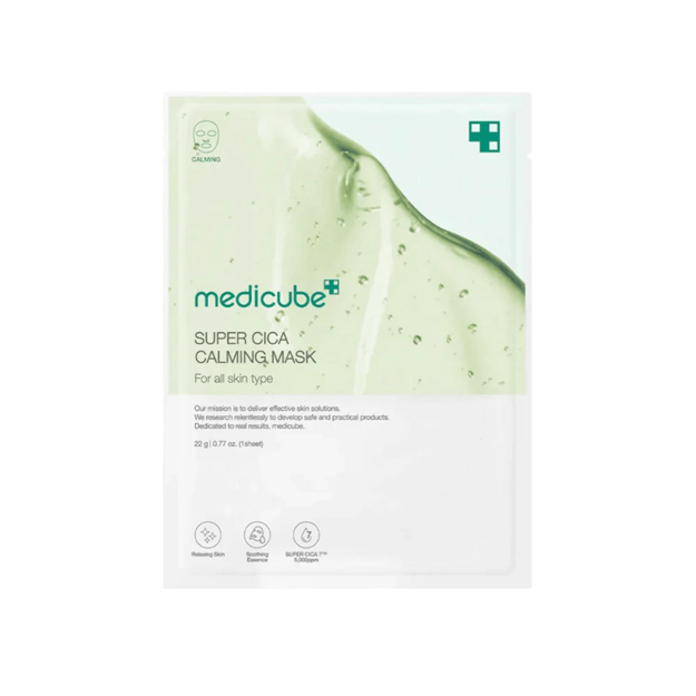 Medicube Super Cica Calming lokšņu maska, 22 g