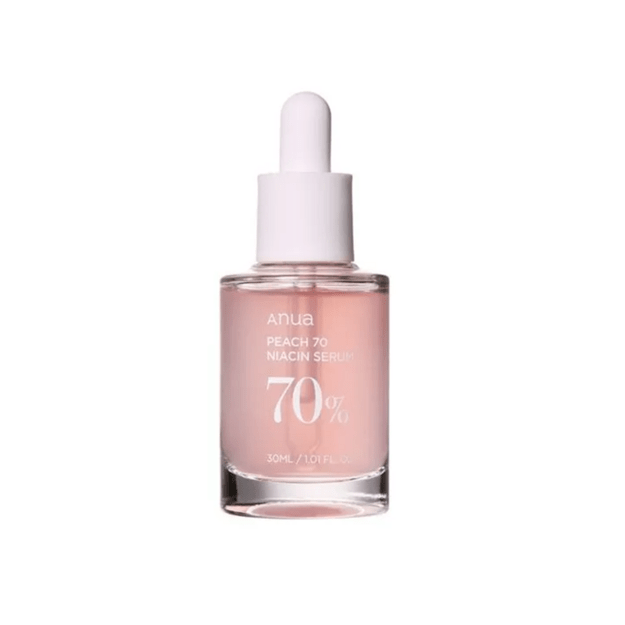 Anua Peach 70 Niacinamide izgaismojošs sejas serums ar persiku un niacinamīdu, 30 ml