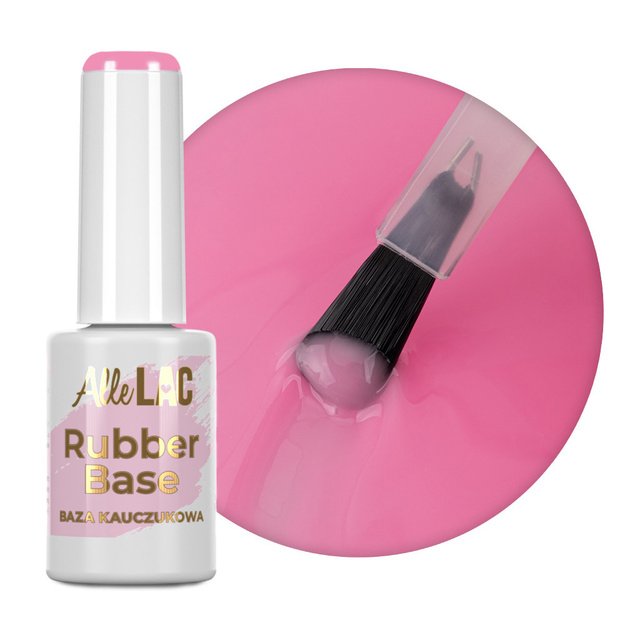AlleLac Pink Punch Nr. 4 kaučuka bāze ar krāsu HEMA/Di-HEMA Free, 7 g