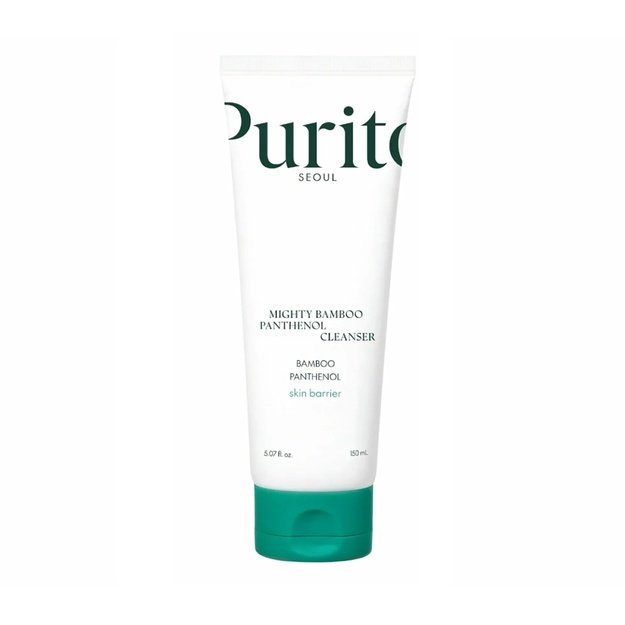 PURITO Mighty Bamboo Panthenol Cleanser – мягкое очищающее средство для лица с экстрактом бамбука и пантенолом, 150 мл