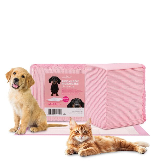 Vienreizlietojami rozā paliktņi 40x60 cm 50 gab