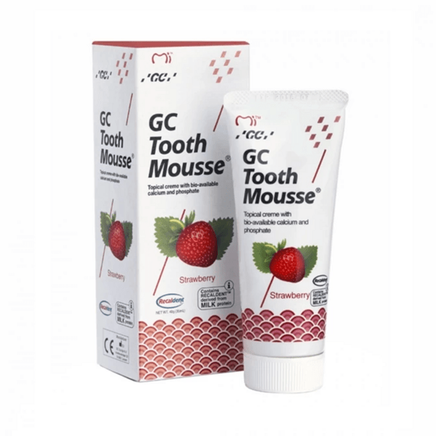 GC Tooth Mousse Recaldent zobu krēms bez fluora, Zemeņu 35 ml