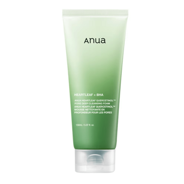 Anua Heartleaf Quercetinol Pore Deep Cleansing Foam dziļi attīrošas sejas putas porām, 150 ml