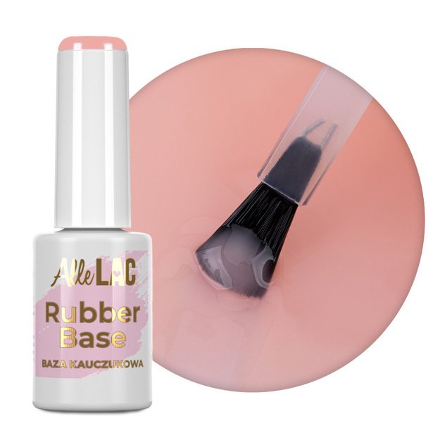 AlleLac Soft Peach Nr. 5 kaučuka bāze ar krāsu HEMA/Di-HEMA Free, 7 g