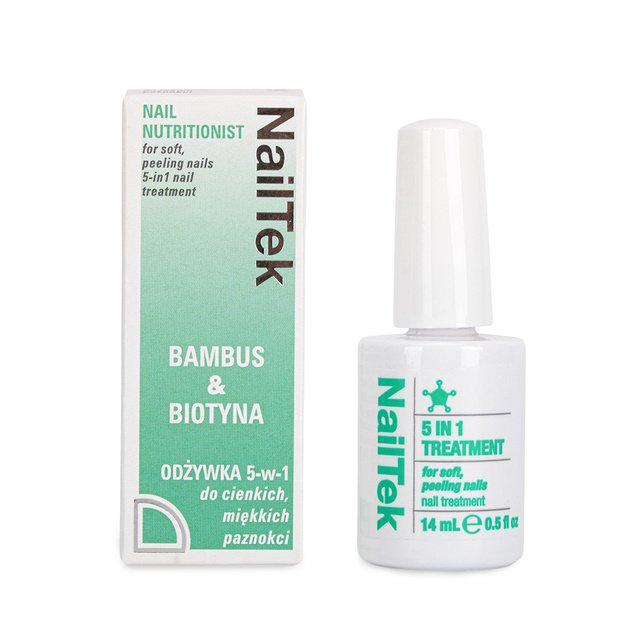 Atjaunojošs nagu līdzeklis 5in1 Nail Tek Nutritionist bamboo biotin, 14 ml