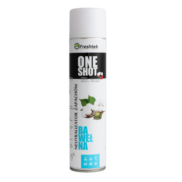 Freshtek ONE SHOT smaku neitralizētājs Cotton, 600 ml