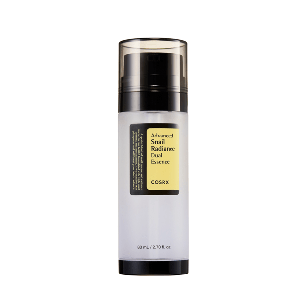 Cosrx Advanced Snail Radiance Dual Essence atjaunojoša sejas esence ar gliemežu mucīnu, 80 ml