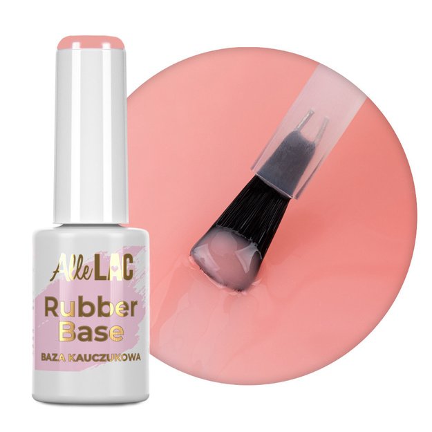 AlleLac Juicy Peach Nr. 6 kaučuka bāze ar krāsu HEMADi-HEMA Free, 7 g
