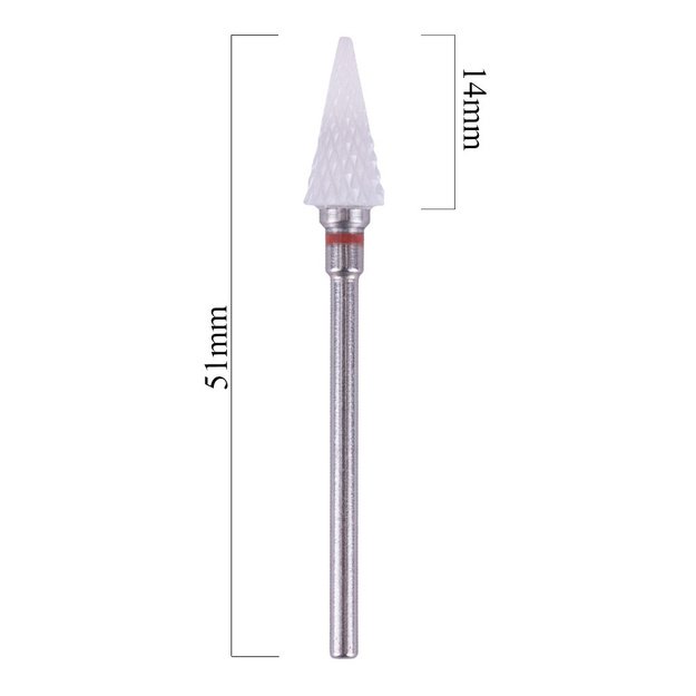 Keramiskais frēzes uzgalis Triangle, eglītes formas konuss S 332, smalks 1