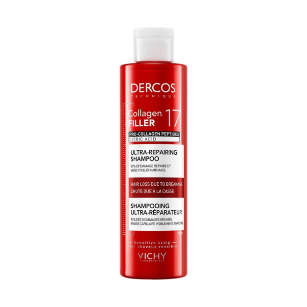 Vichy Dercos Collagen 17 Filler atjaunojošs šampūns matiem, 200 ml