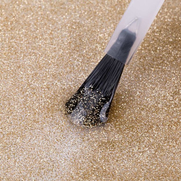 Gela laka virskārta Top Quick Finish Gel Diamond Gold NTN, 7 g 3