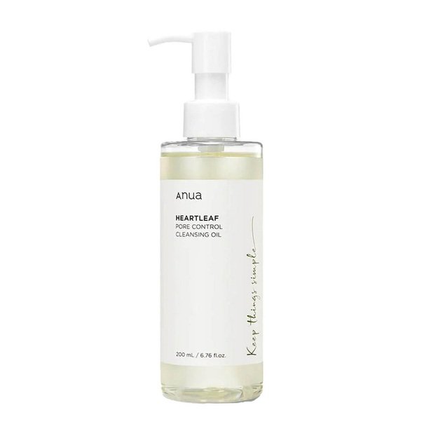 Anua Heartleaf Pore Control Cleansing Oil attīrošā sejas eļļa poru kopšanai, 200 ml