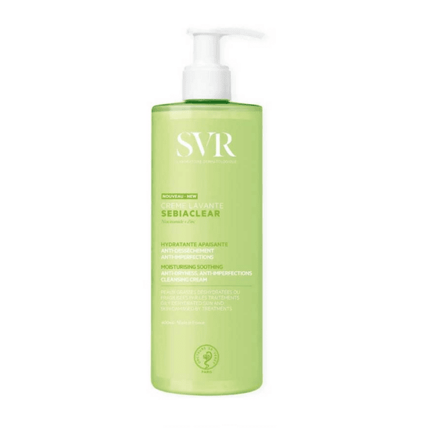 SVR Sebiaclear Crème Lavante mitrinošs attīrošais krēms-gels sejai un ķermenim, 400 ml