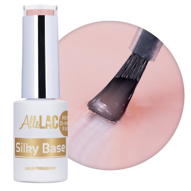 Gēla nagu lakas apakšējā kārta Rubber Silky Base AlleLac Dreamer Nr3, 5 g