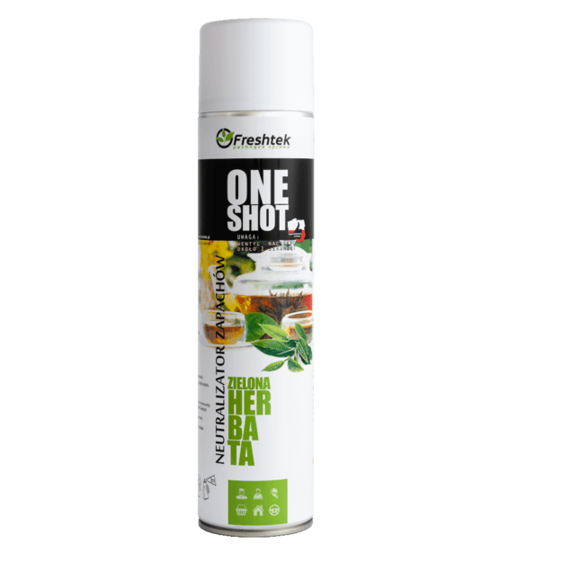 Freshtek ONE SHOT telpu gaisa atsvaidzinātājs ar zaļās tējas aromātu, 600 ml