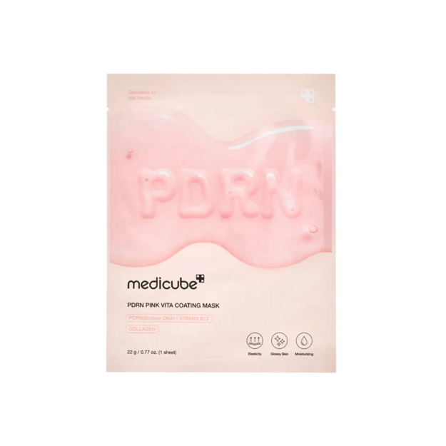 Medicube PDRN Pink Vita Coating sejas maska ādas mirdzumam un mitrināšanai, 22 g