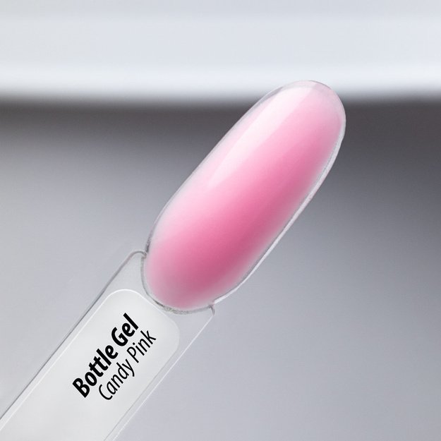 AlleLac Bottle Gel Candy Pink vienfāzes būvgēls nagiem pudelītē ar otiņu, 15 g