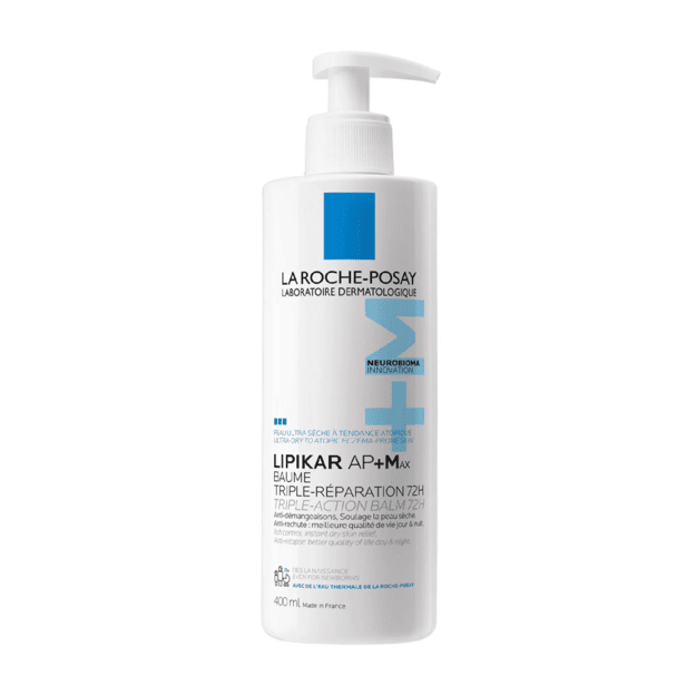 La Roche-Posay Lipikar Baume AP+MAX mitrinošs balzams sejai un ķermenim, 400 ml