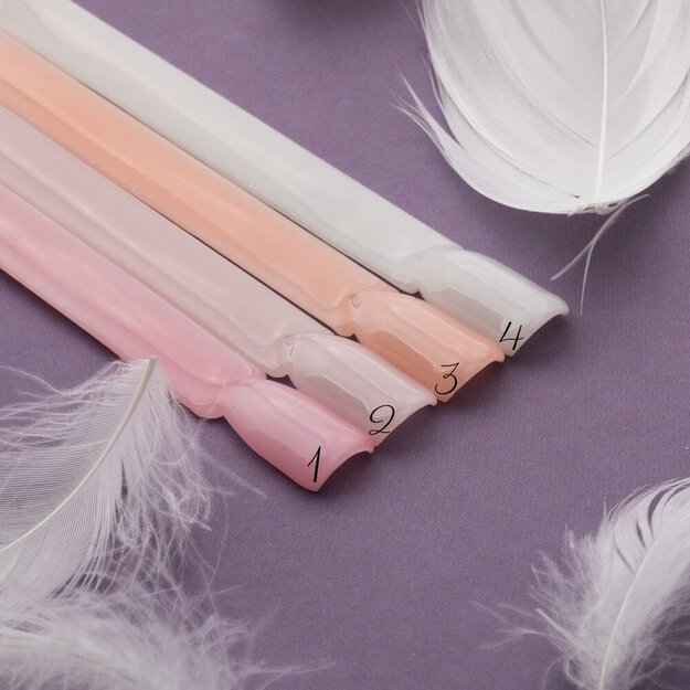 Gelinio nagų lako bazė Rubber Silky Base AlleLac Ballerine Nr1, 5 g 2