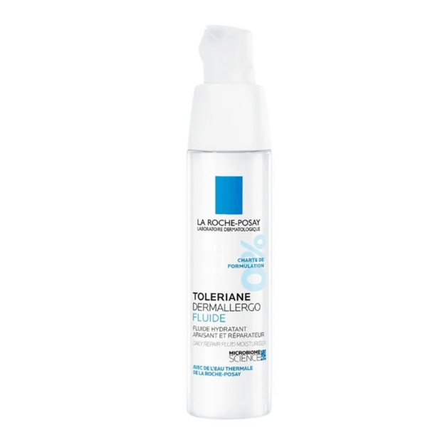La Roche-Posay Toleriane Dermallergo Fluid nomierinošs sejas fluīds jutīgai un alerģiskai ādai, 40 ml