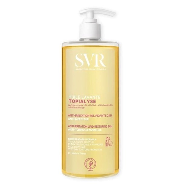 SVR Topialyse Anti-Itching Cleansing Oil – attīrošā eļļa sausai un jutīgai ādai, 1000 ml