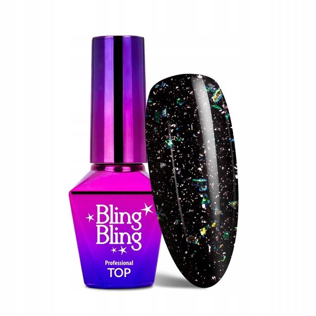 MollyLac BlingBling Reserve – tops gēllakai bez lipīgā slāņa, 10 g