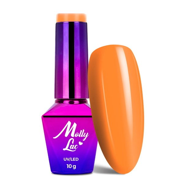 MollyLac AntiDepressant Nr. 491 Tangerie noturīga gēla nagu laka, 10 g