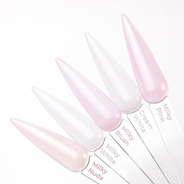 Top Milky MollyNails – pienains no wipe nagu tops Milky Pink, HEMA/Di-HEMA Free, 10 g