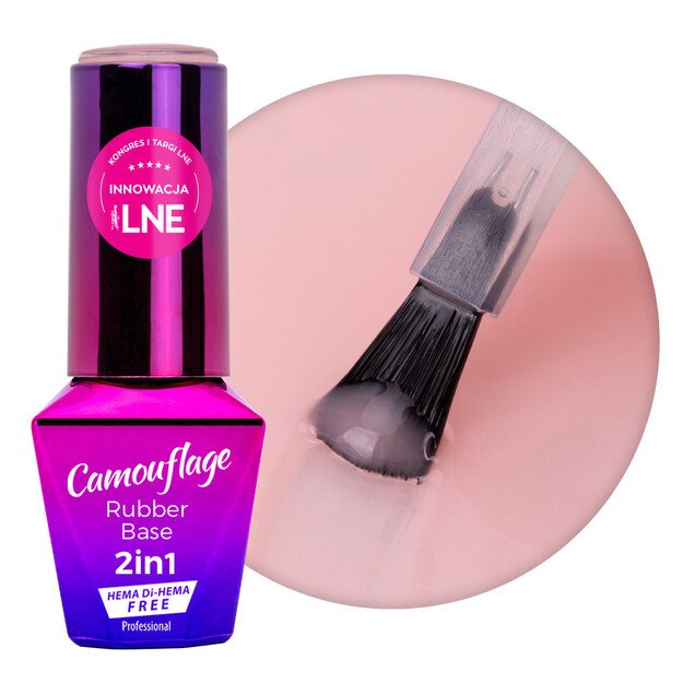 Apakšējā kārta manikīram MollyLac Nectarine Nude Rubber Base 2w1, 10 g