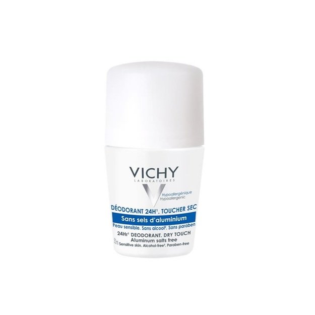 Vichy roll-on dezodorants bez alumīnija sāļiem jutīgai ādai, 50 ml