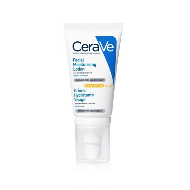 CeraVe Mitrinošs sejas krēms SPF30, 52 ml