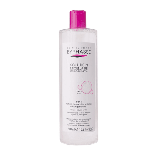 Byphasse Micellar Make-Up Remover Solution – micelārais ūdens jutīgai ādai, 500 ml