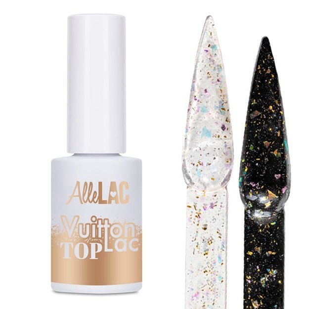 AlleLac Top Coat VuittonLac Holo nagu tops ar hologrāfiskām daļiņām, 5 g