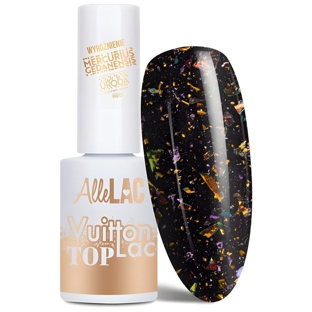 AlleLac Top Coat VuittonLac Holo nagu tops ar hologrāfiskām daļiņām, 5 g